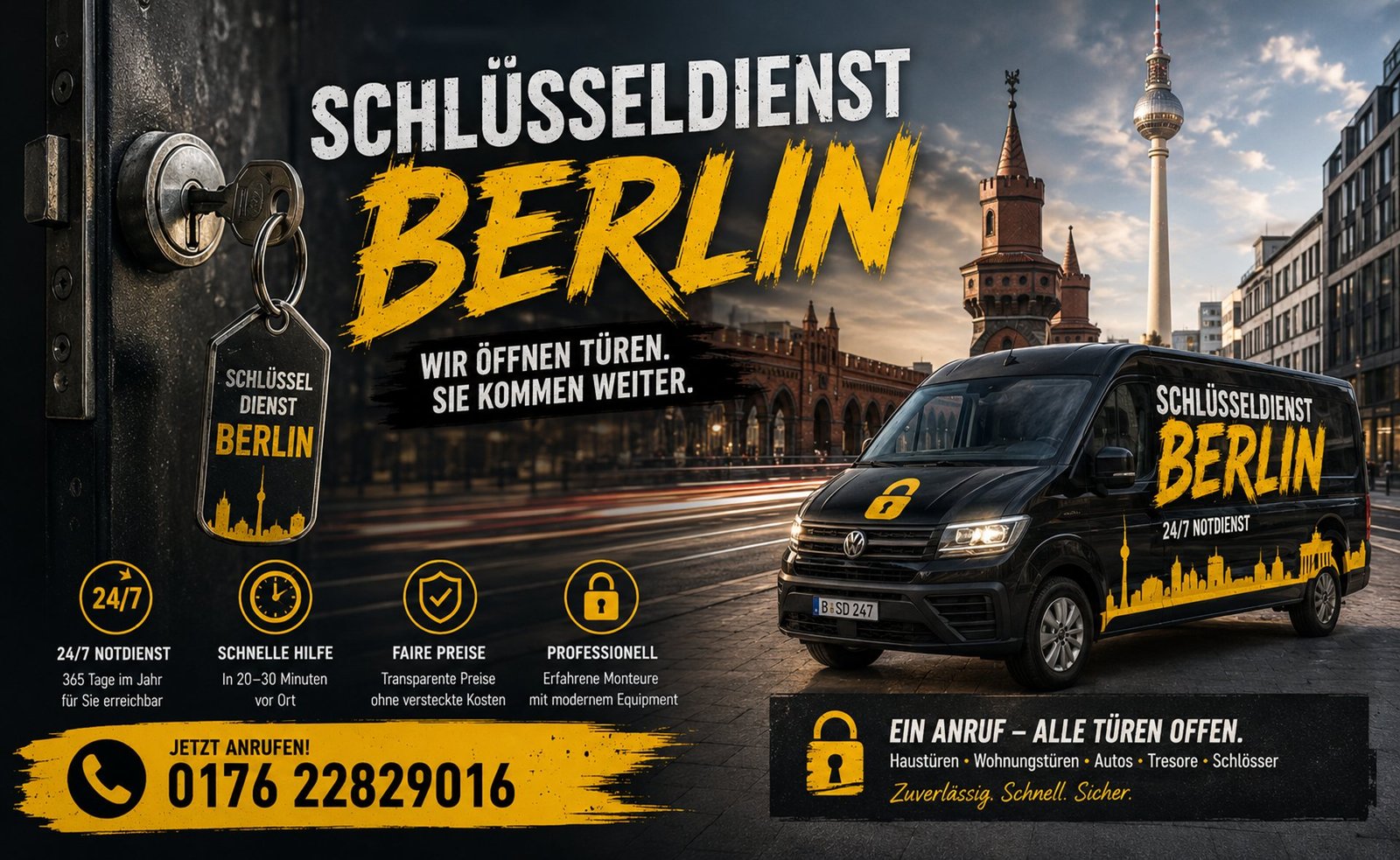 Schlüsseldienst Berlin mit Servicefahrzeug