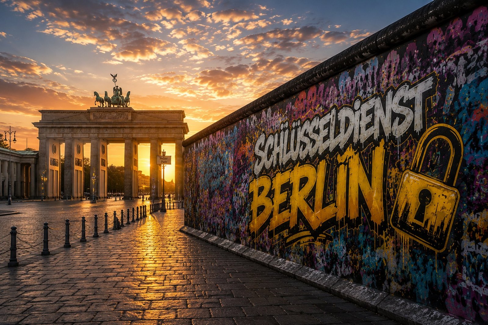 Berlin mit Schlüsseldienst-Graffiti